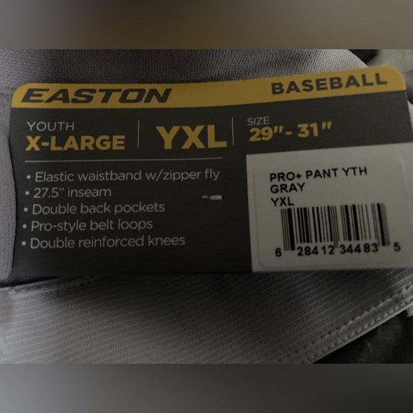 Eastern Pro “Screaming E” Youth X-Large Gray Baseball Pants 29”-31” - Picture 2 of 10